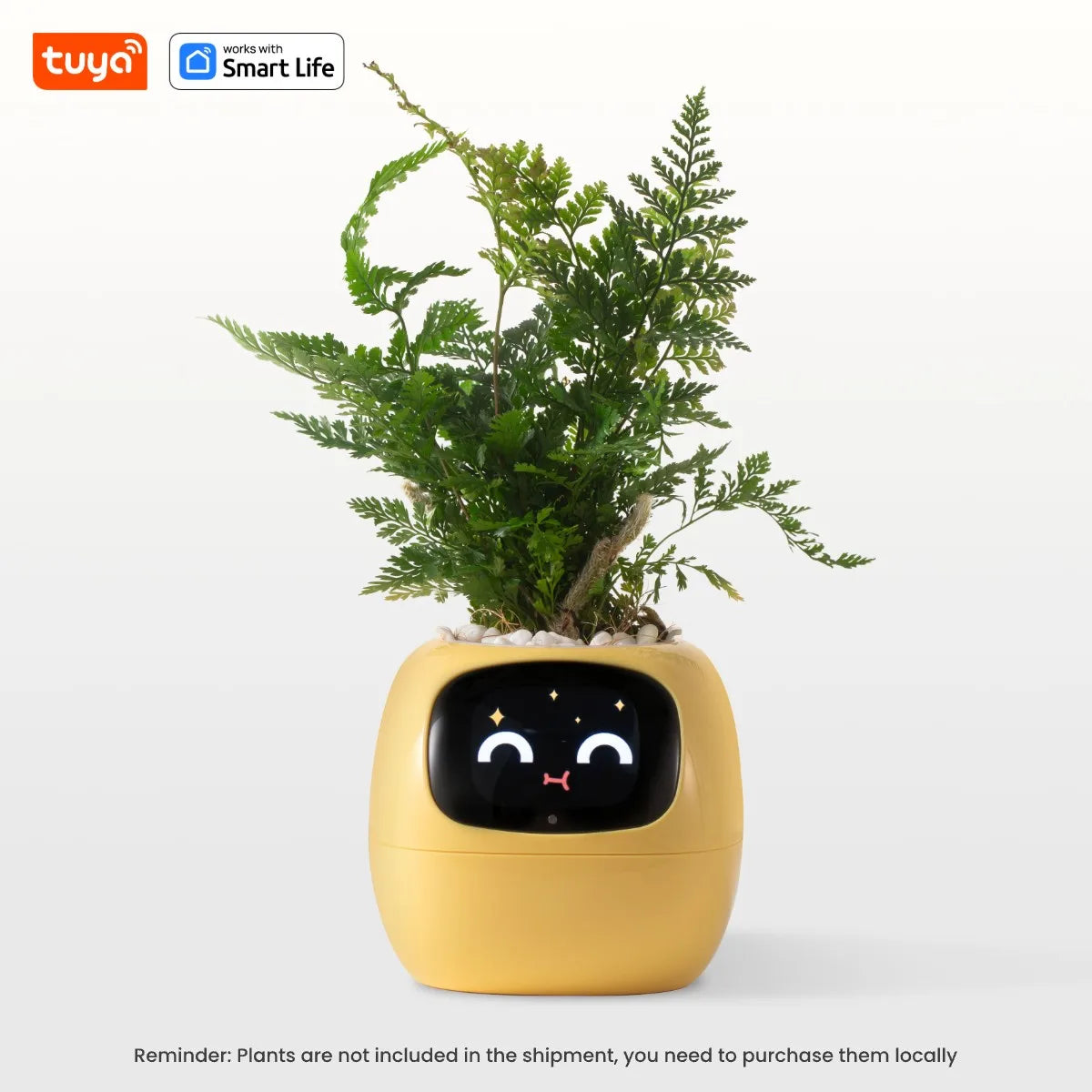 Tuya Ivy Smart Planter – Interactive Pot with 49+ Facial Expressions, 7 Smart Sensors & AI Chip to Make Growing Plants Fun and Easy